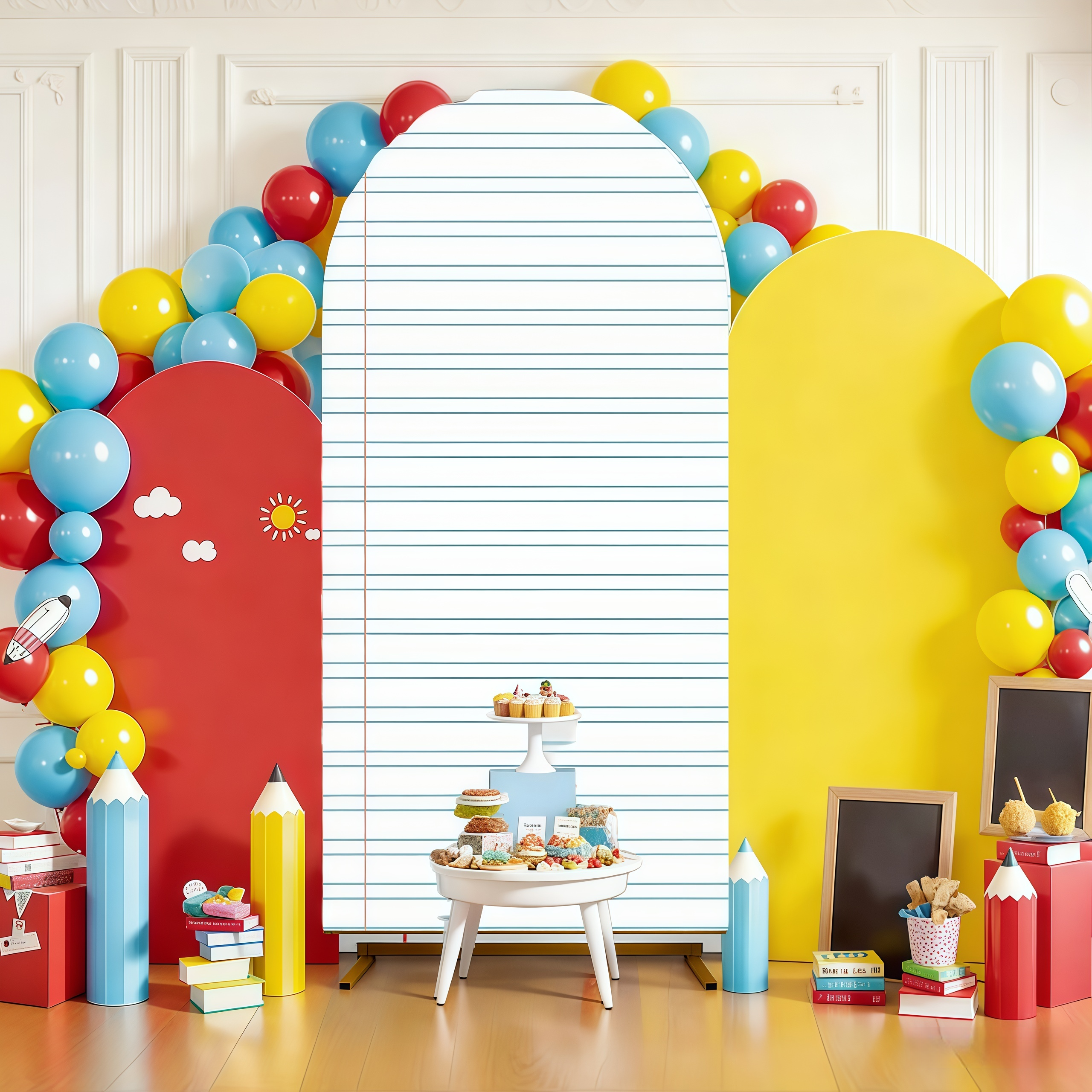 Custom Photo Book - Homework Book Arch Backdrop Cover Back