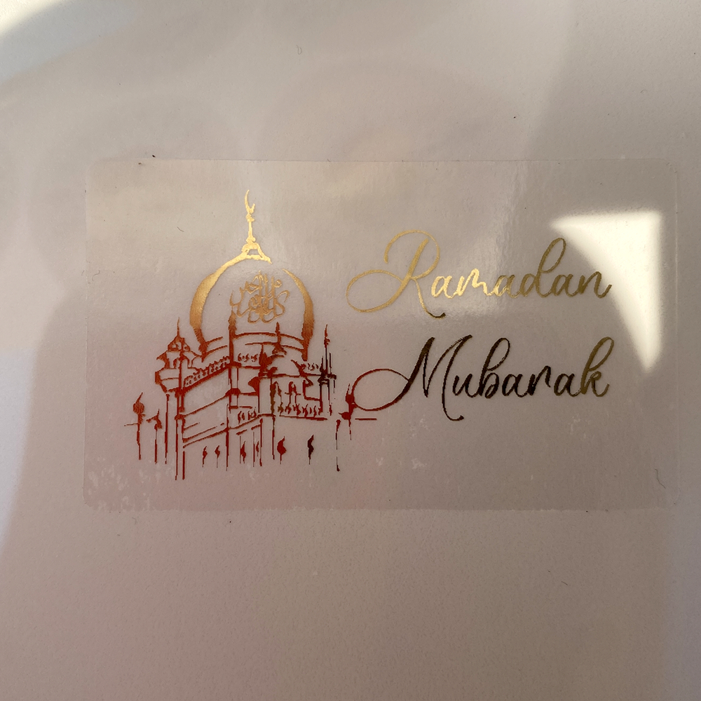 30 Ramadan Mubarak Crescent St - Personalised Candle Label ulasan dan harga
