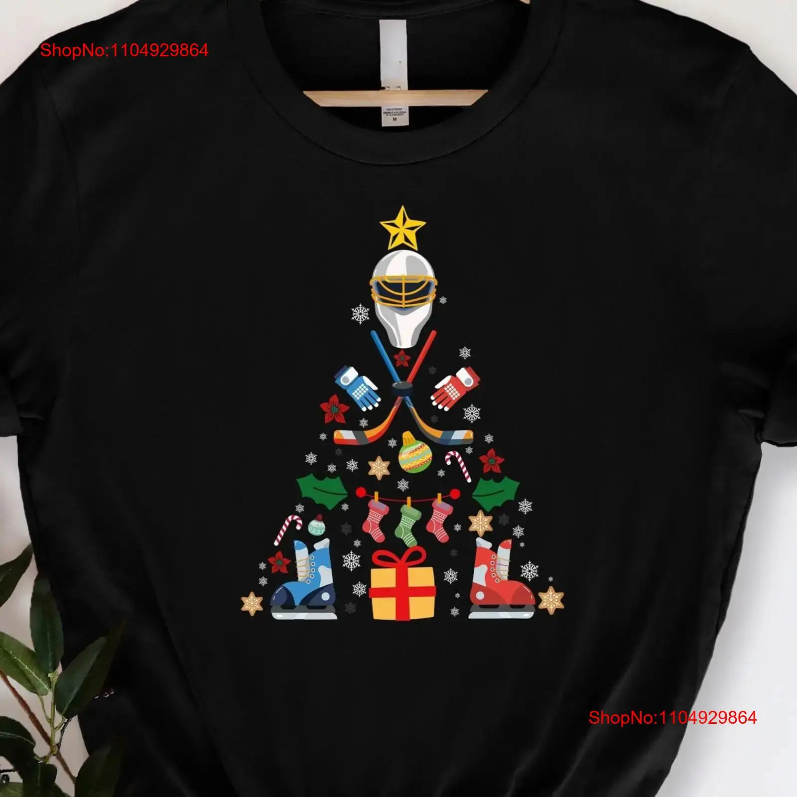 Hockey Christmas Tree T Shirt  - Family Tree Print ulasan dan harga