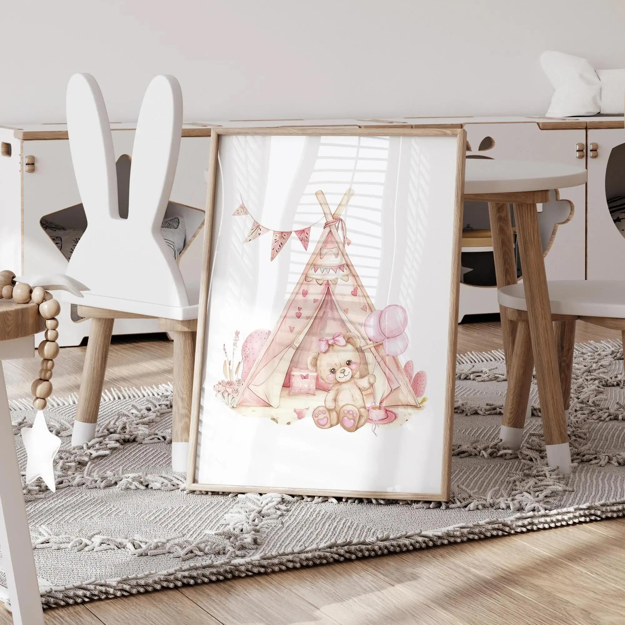 Pink Dream Bear Carousel Tent  - Personalized Name Box ulasan dan harga