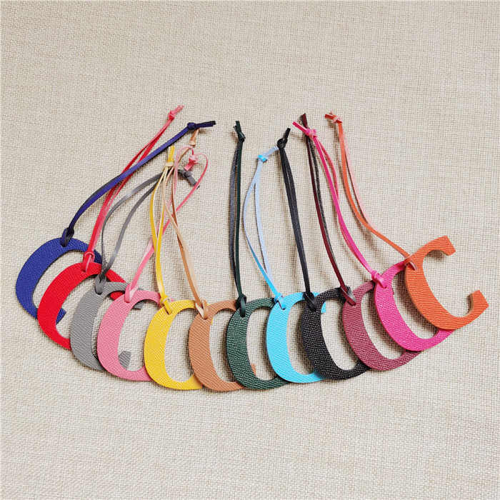 English Letter A B C D E F G A - Monogram Keychain Leather ulasan dan harga