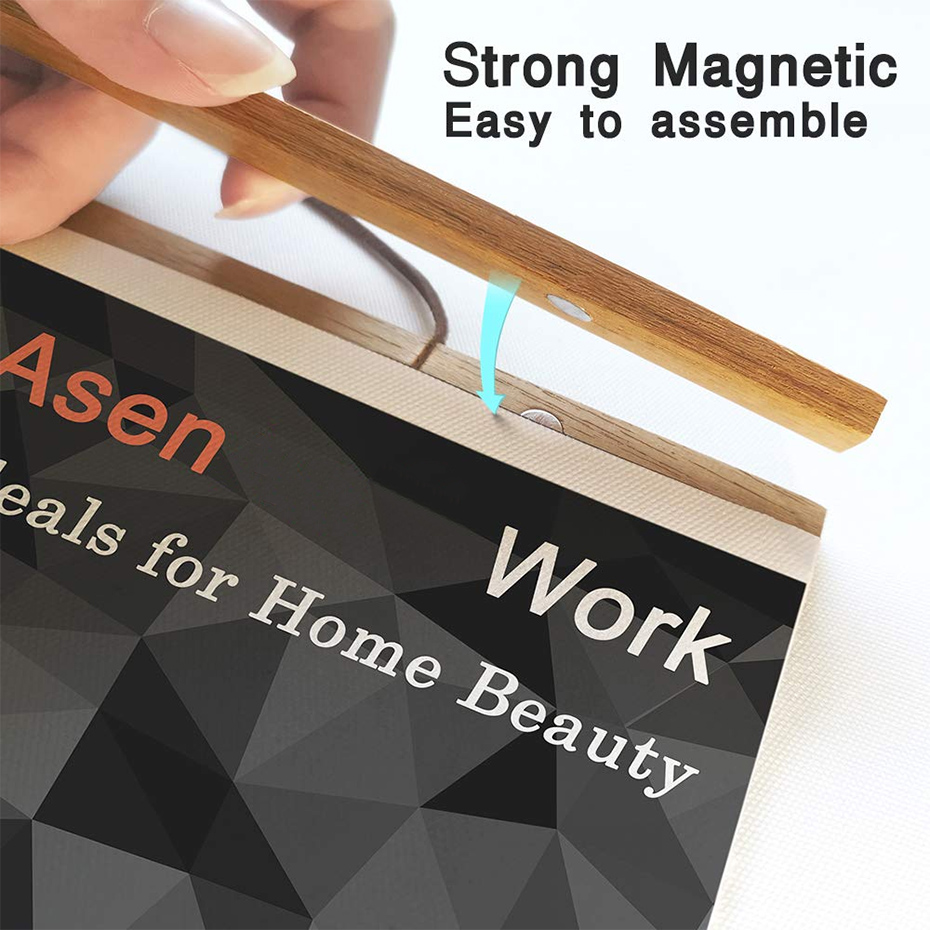 1PC Magnetic Wooden Picture Ha - Engraved Wood Frame ulasan dan harga