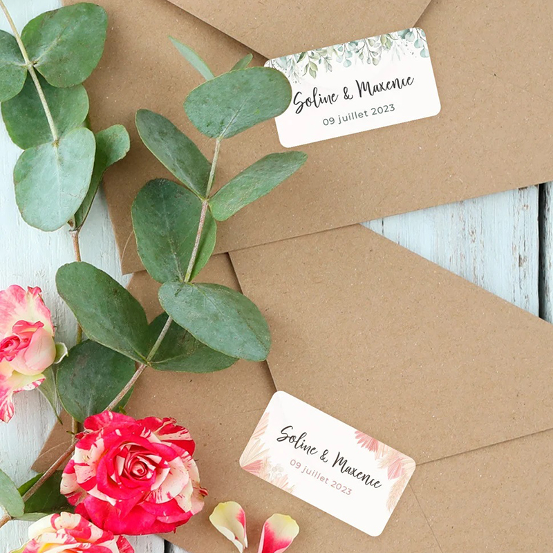 100pcs/pack rectangular sticke - Personalised Candle Label ulasan dan harga