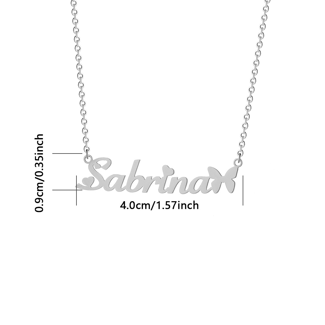 1pc Personalized Butterfly Nam - Name Necklace Custom ulasan dan harga