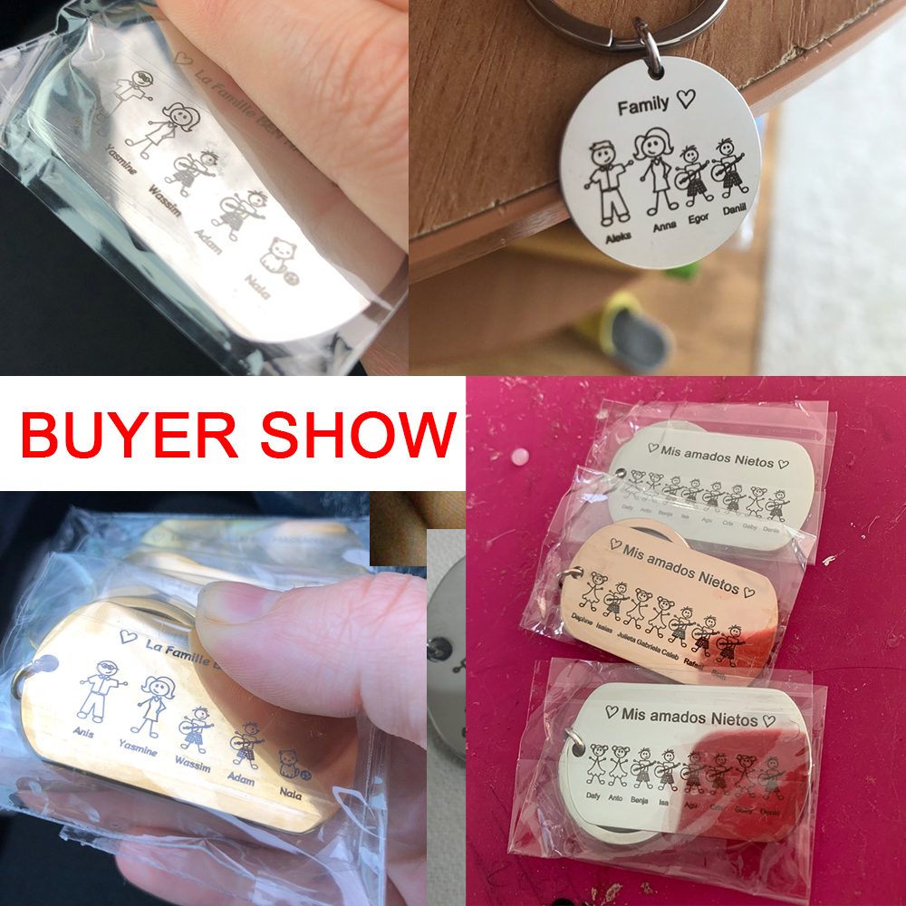 Family Personalized Keychain C - Initial Ring Custom ulasan dan harga