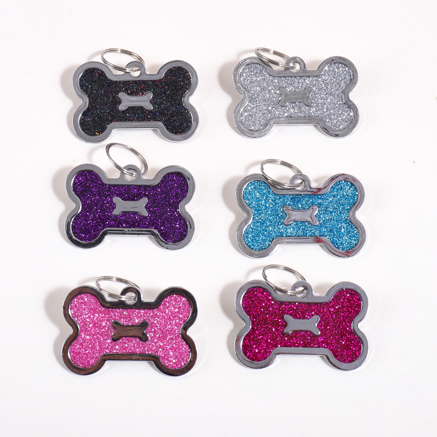Glitter Custom Text Dog Tags C - Pet Portrait Custom ulasan dan harga