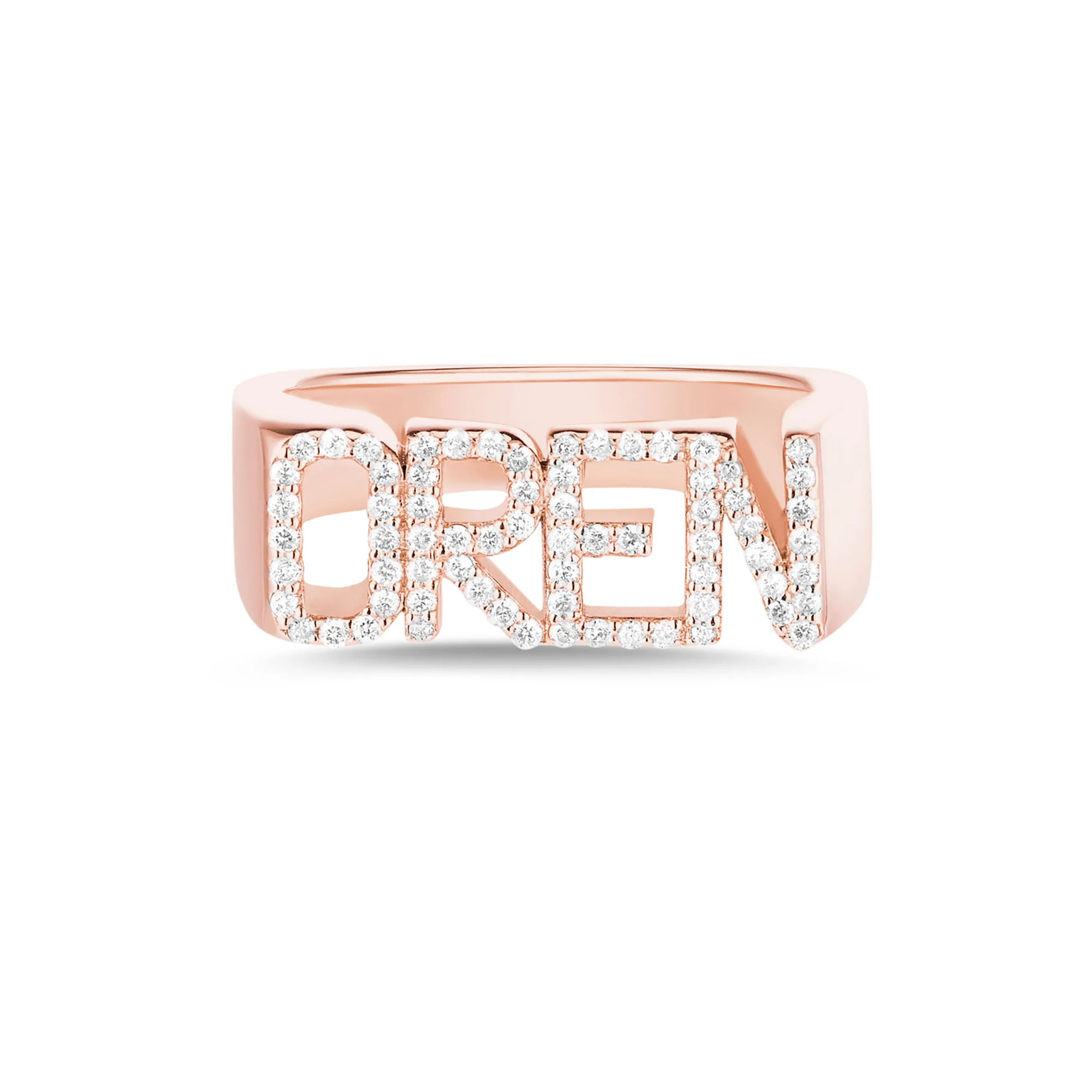 3D Name Ring Custom Diamond Na - Initial Ring Custom ulasan dan harga
