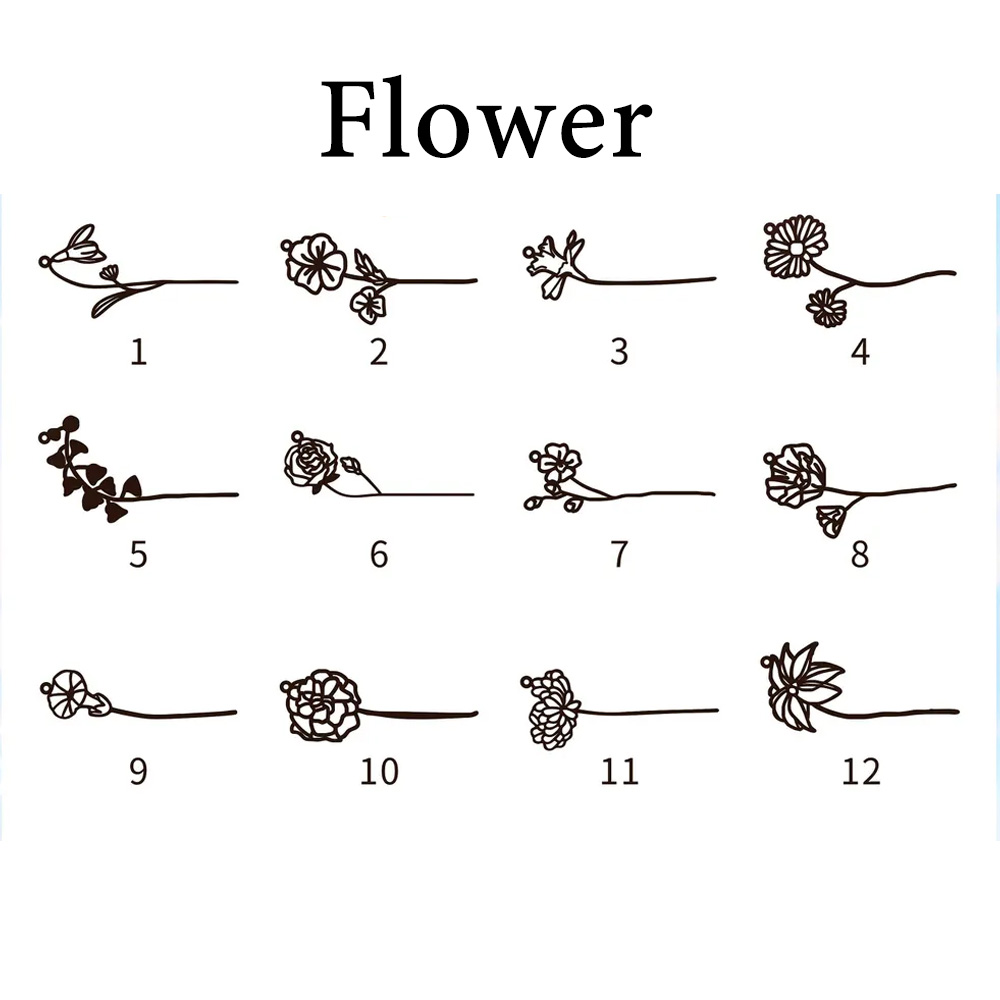 Haiyufly Personalized Custom N - Birth Flower Necklace ulasan dan harga