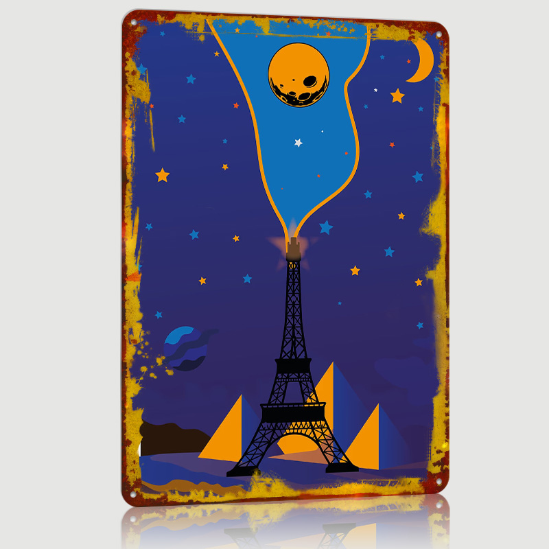 Eiffel Tower Night Sky Poster  - Custom Night Sky ulasan dan harga