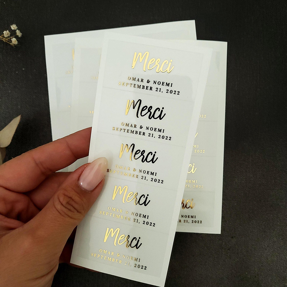 100pcs Custom Transparent Labe - Personalised Candle Label ulasan dan harga