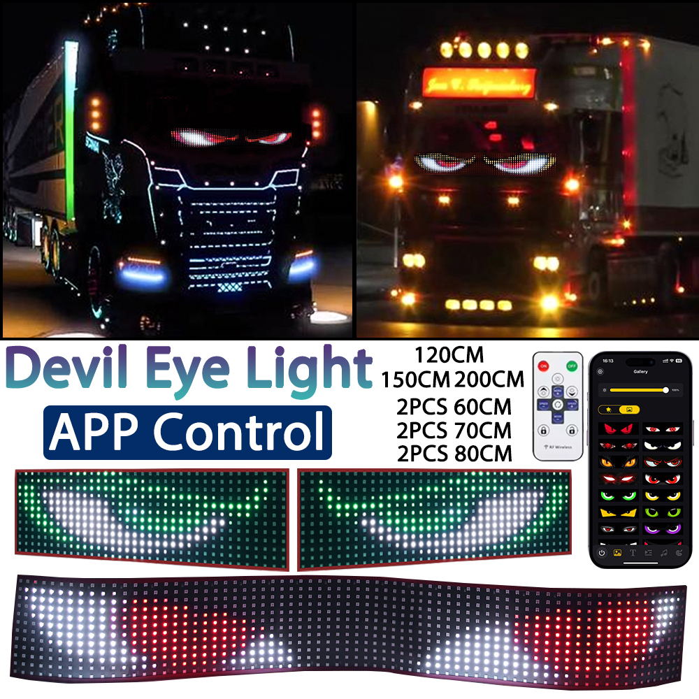Truck Devil Eyes LED Light APP - Custom Map Poster ulasan dan harga