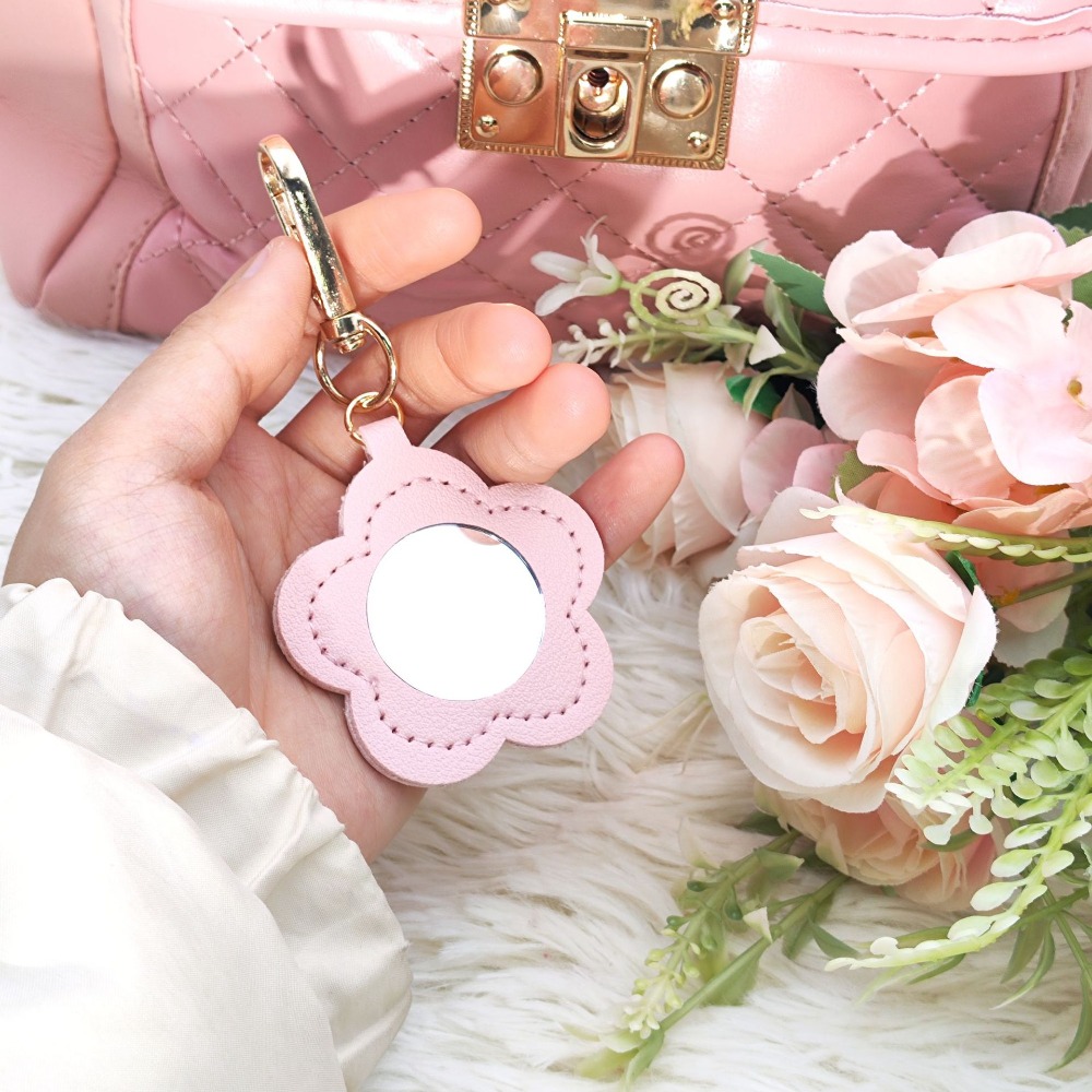 Flower Petal Shaped Mirror Bag - Initial Ring Custom ulasan dan harga