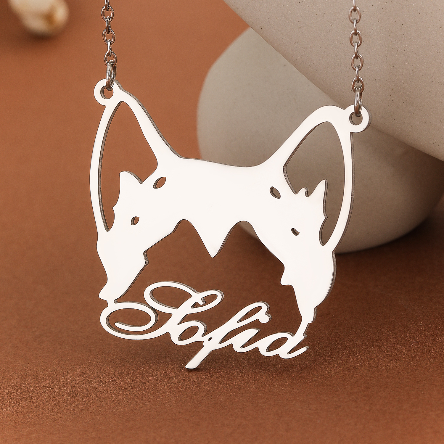 Custom Alaska Malamute Name Ne - Name Necklace Custom ulasan dan harga