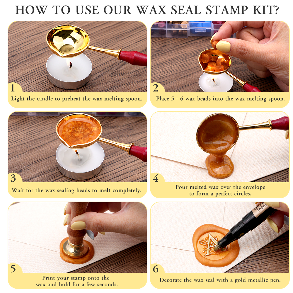 A-Z letter Wax Seal Stamp Kit  - Wax Seal Letter Kit ulasan dan harga