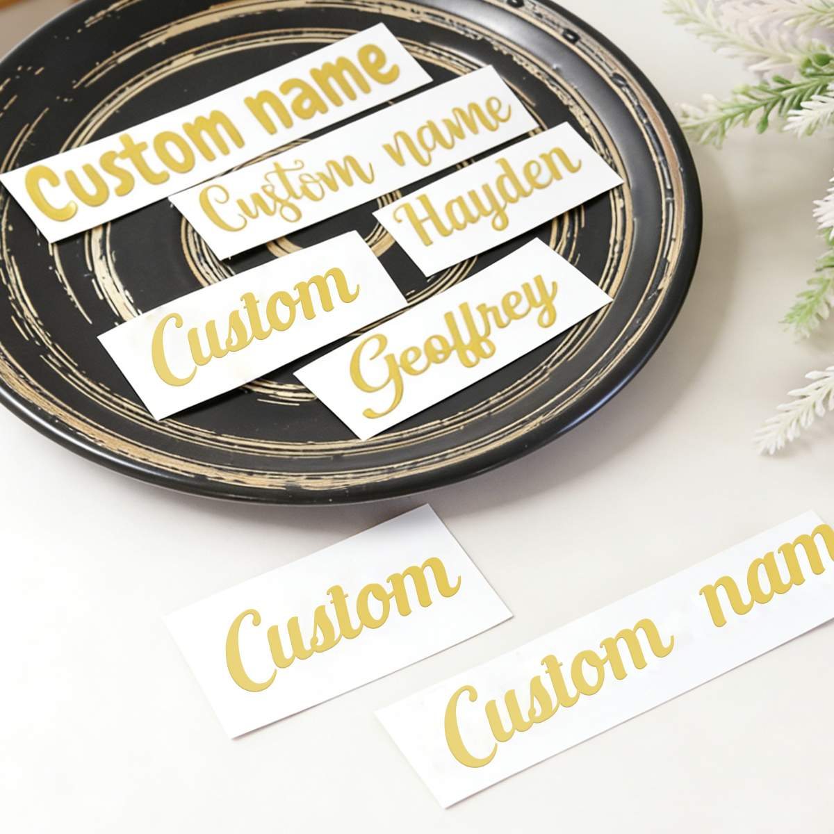 Custom name stickers, custom g - Personalised Candle Label ulasan dan harga